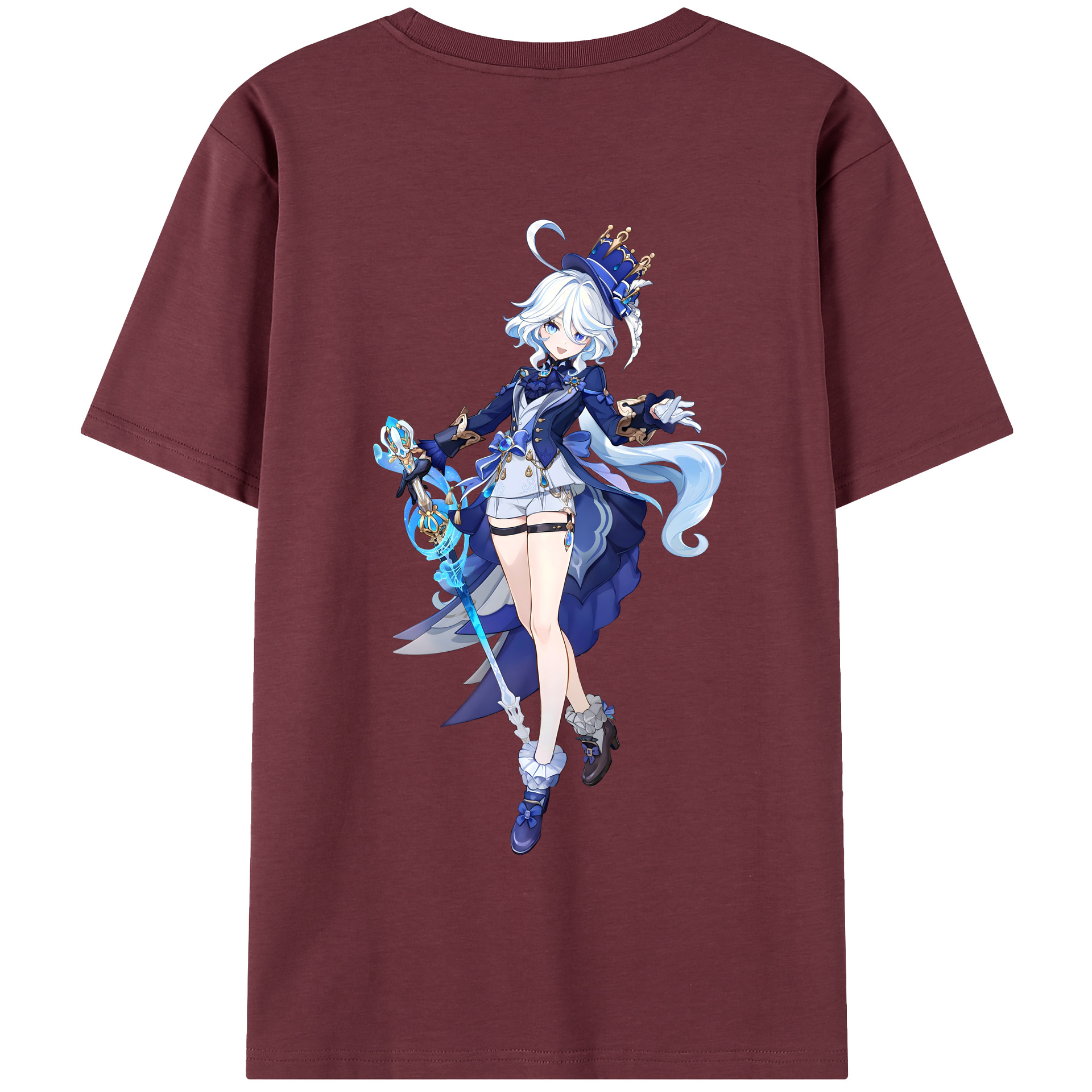 げんし神 フリーナ genshin Furina 綿100％半袖Tシャツ（背面プリント）